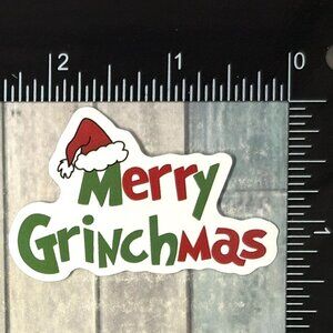 🌀10/$10🌀 Mean One Grinch Christmas Reusable Waterproof Vinyl Sticker